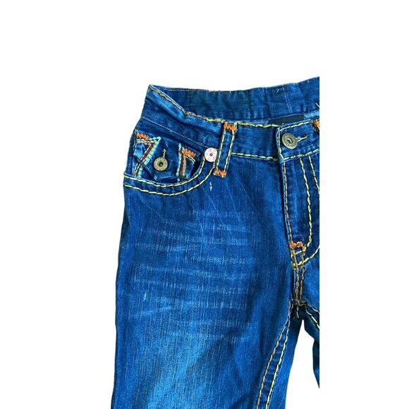 True Religion Mens Distressed Straight-Leg Denim Jeans Size 34 - Picture 7 of 8